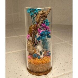 Cicada Skins Mini Rat Skull Nature Art Oddity Jar curiosity goth taxidermy